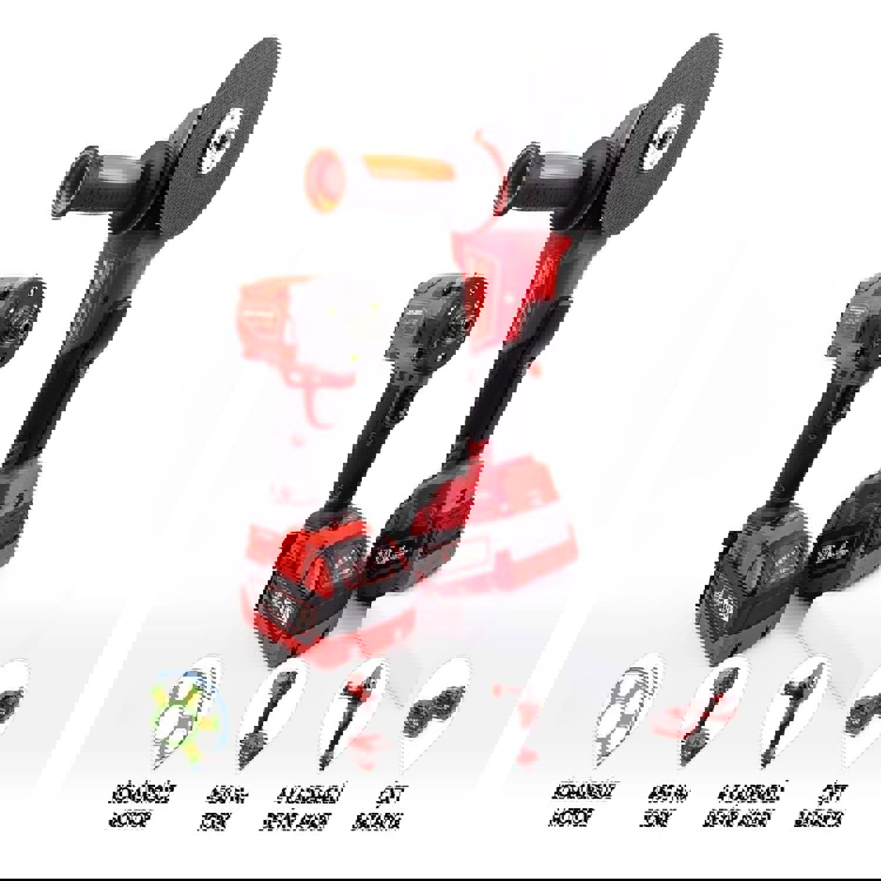 DAWREEK ŞARJLI MATKAP SET 2 Lİ KIRMIZI